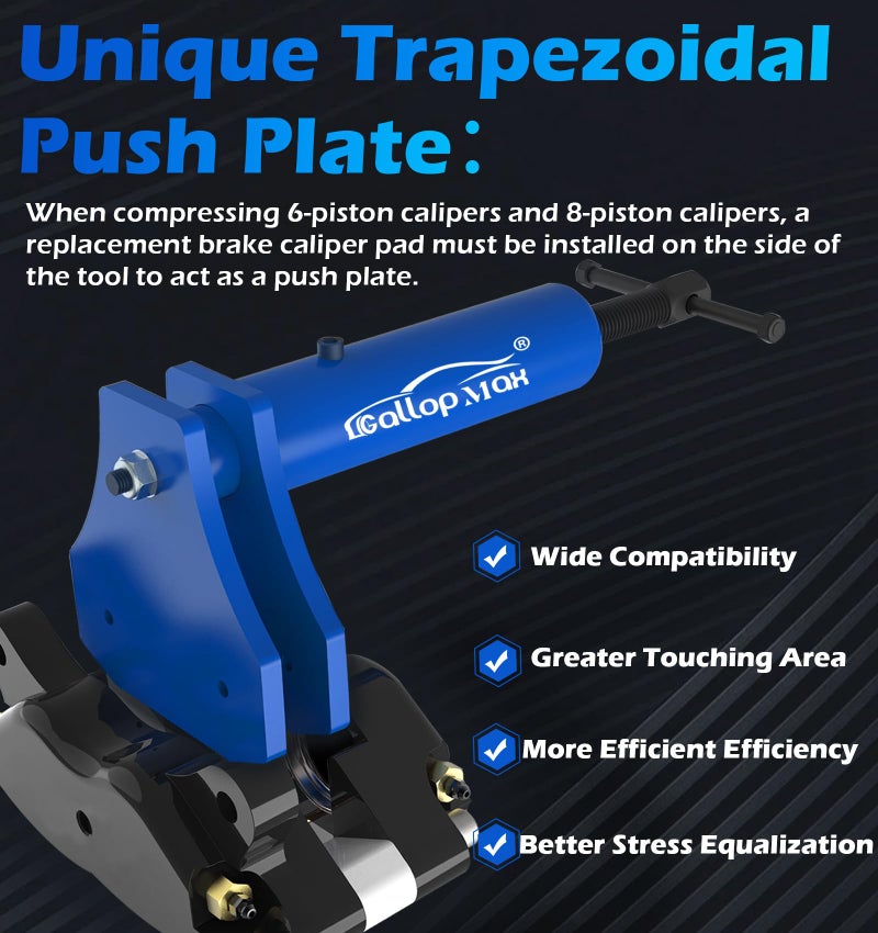 GallopMax Brake Caliper Tool - Multi Piston Brake Pad Spreader Heavy Duty Brake Caliper Piston Compression Tool - Image 5